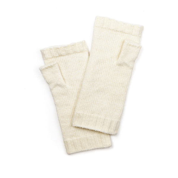 Peace Of Mind  Cream Cable Knit Recycled Wrist Warmers