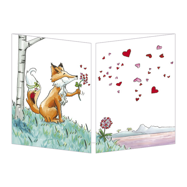 Sophie Turrel Folding Greetings Card - Kisses CT359