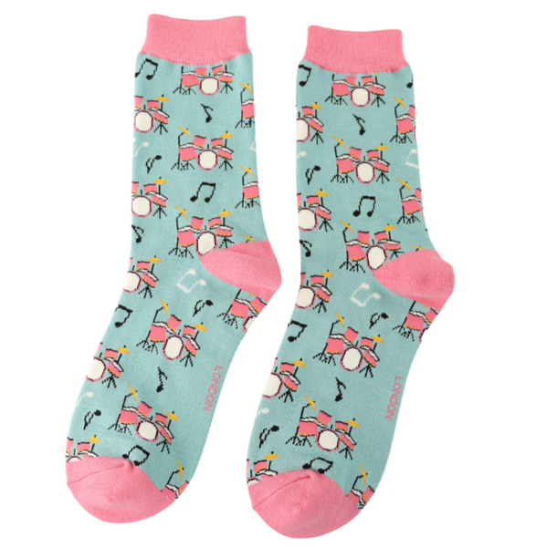 Miss Sparrow Socks Drums Dusky Pink