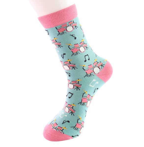 Miss Sparrow Socks Drums Dusky Pink