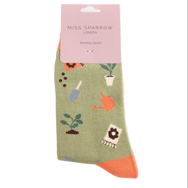 Miss Sparrow Socks In The Allotment Moss