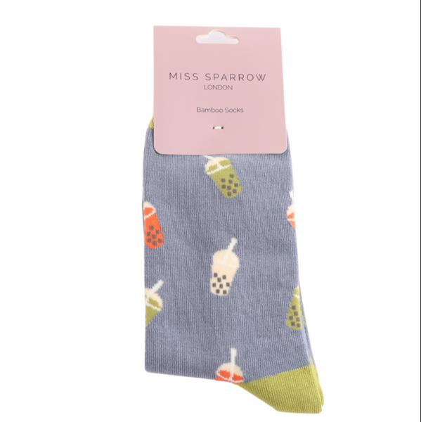 Miss Sparrow Socks Bubble Tea Cornflower