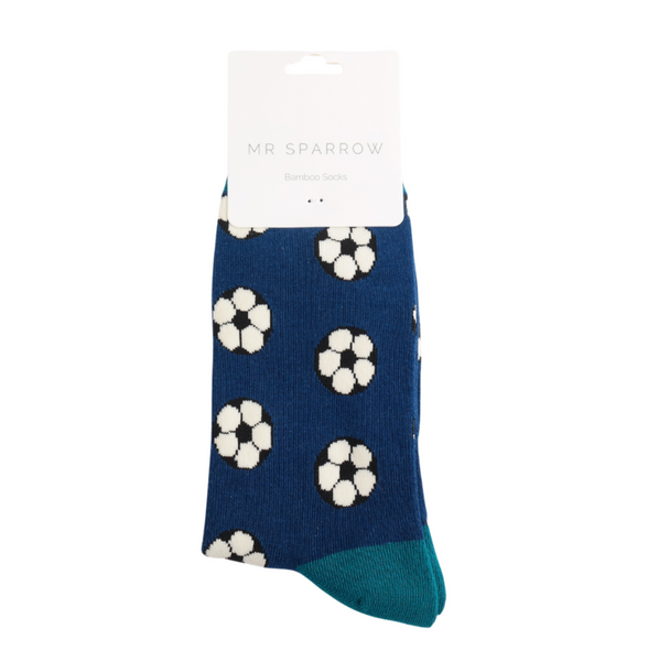 Mr Heron Socks Footballs Navy