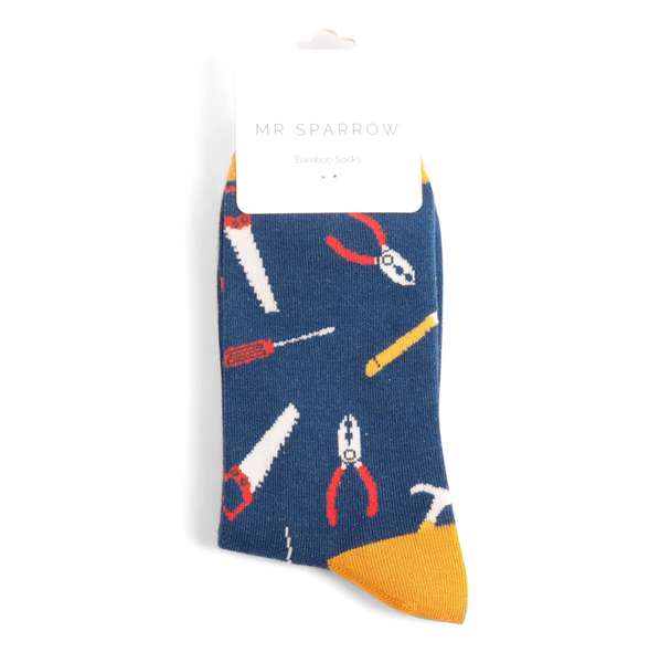 Mr Heron Socks Tool Box Navy