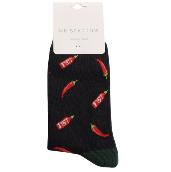 Mr Heron Socks Something Spicy Black