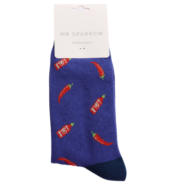 Mr Heron Socks Something Spicy Royal