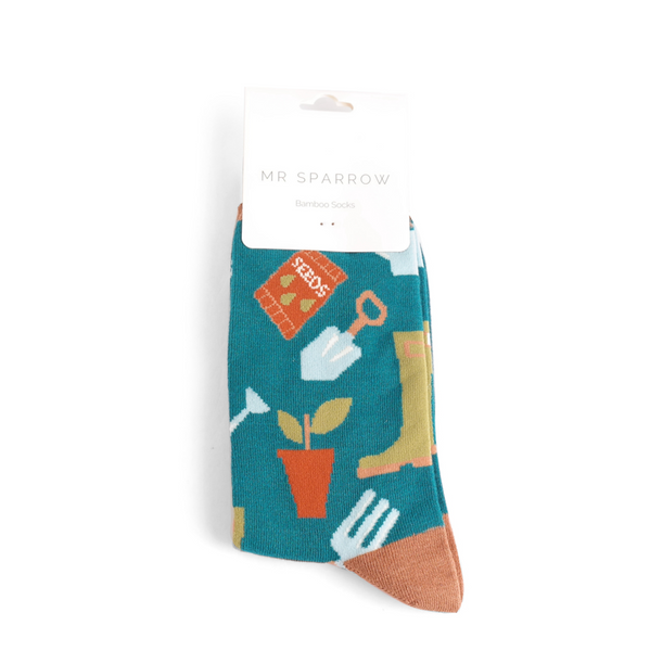 Mr Heron Socks Gardening Gear Teal