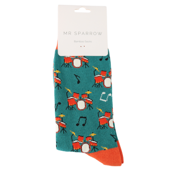 Mr Heron Socks Drum Teal