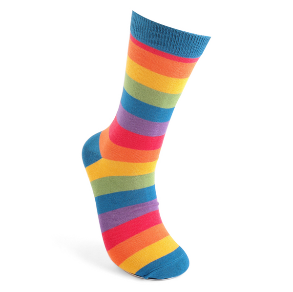 Mr Heron Socks Thick Stripes Rainbow