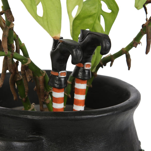 Set of 2 Witch's Leg Plant Pot Ornaments