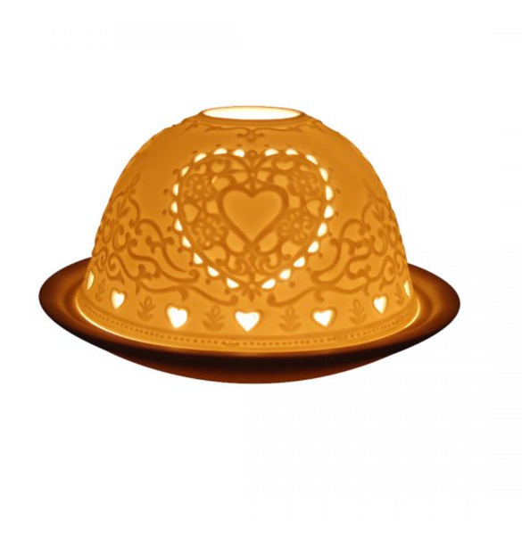 Light-Glow Hearts Tealight Candle Holder