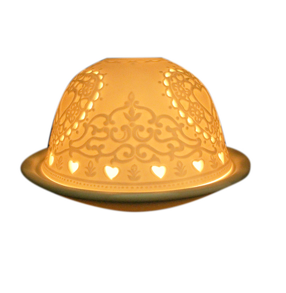 Light-Glow Hearts Tealight Candle Holder