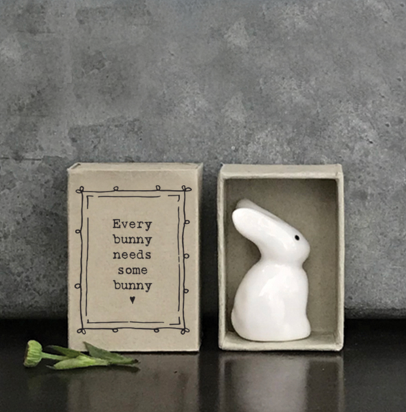 East of India Matchbox Animal - "Every Bunny Needs Some Bunny"