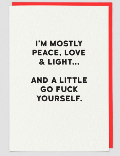 Greetings Card Holy Flaps Peace