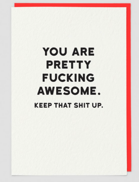 Greetings Card Holy Flaps Awesome