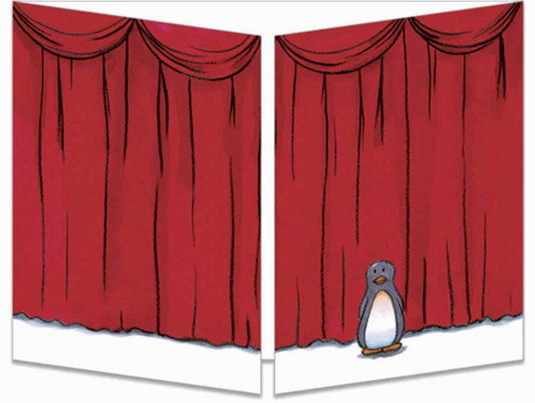 Sophie Turrel Folding Greetings Card- Penguin CT76