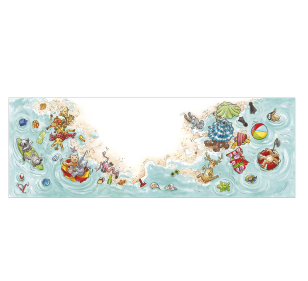 Sophie Turrel Folding Greetings Card - The Beach CT332