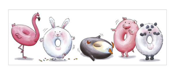 Sophie Turrel Folding Greetings Card - The Donuts CT312