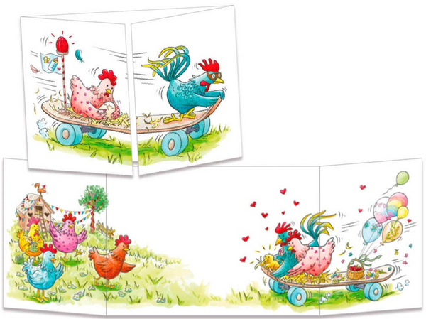 Sophie Turrel Folding Greetings Card - Skate CT318