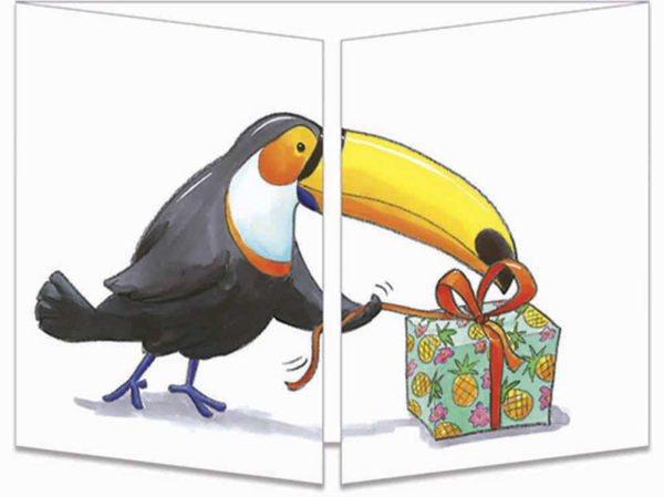 Sophie Turrel Folding Greetings Card - Tropical Birthday CT313