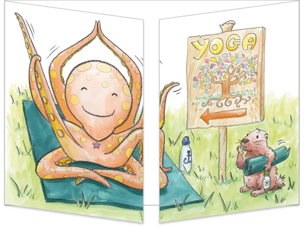 Sophie Turrel Folding Greetings Card - Yoga CT335
