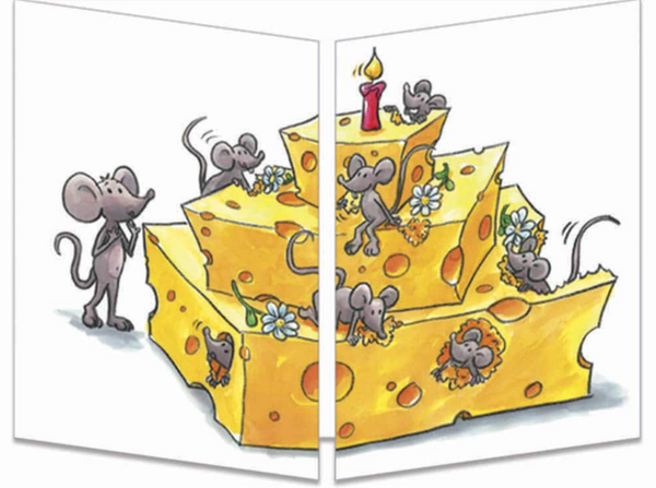 Sophie Turrel Folding Greetings Card - Cheese! CT259