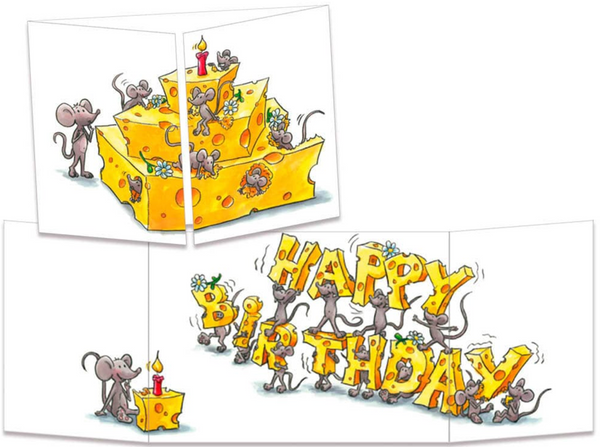 Sophie Turrel Folding Greetings Card - Cheese! CT259