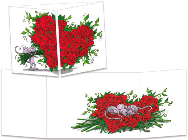 Sophie Turrel Folding Greetings Card -Red Roses CT89