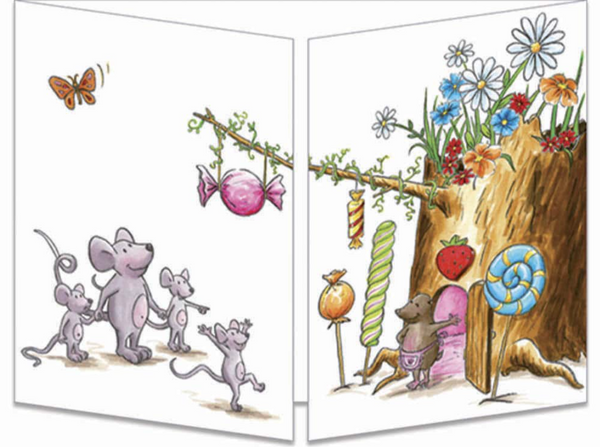 Sophie Turrel Folding Greetings Card - The Sweet Shop CT293