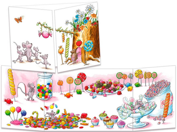 Sophie Turrel Folding Greetings Card - The Sweet Shop CT293