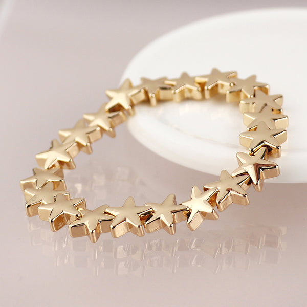 POM Faux Gold Stars Stretch Bracelet