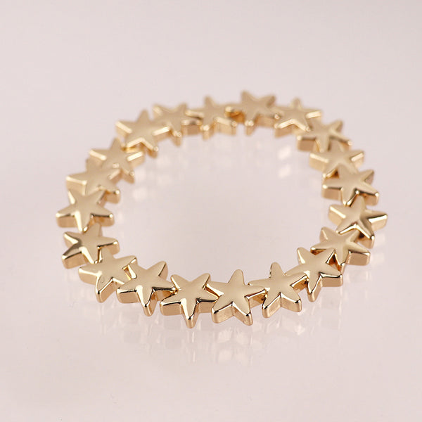 POM Faux Gold Stars Stretch Bracelet