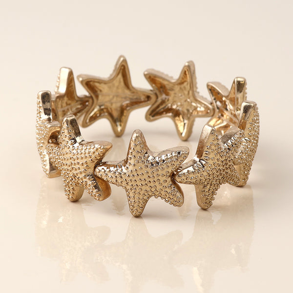 Peace of Mind Golden Starfish Stretch Bracelet