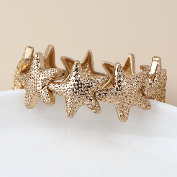 Peace of Mind Golden Starfish Stretch Bracelet
