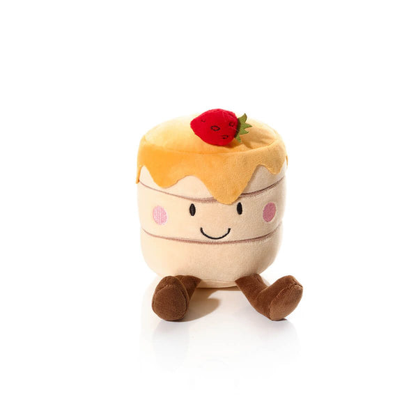 Plush Pancake Stack with Strawberry Decoration