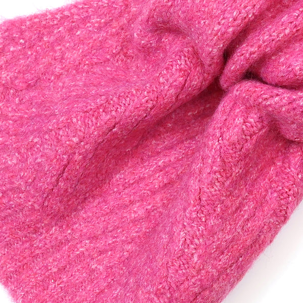 POM Peace Of Mind Charlotte magenta herringbone pull through scarf