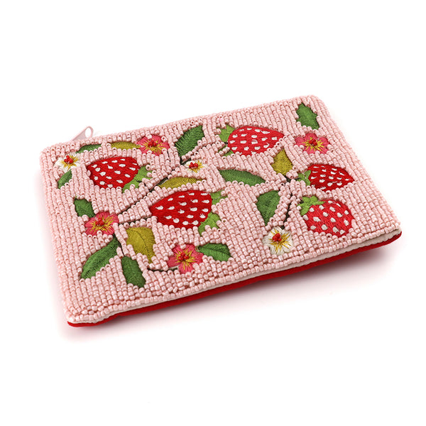 POM Strawberries Beaded Purse