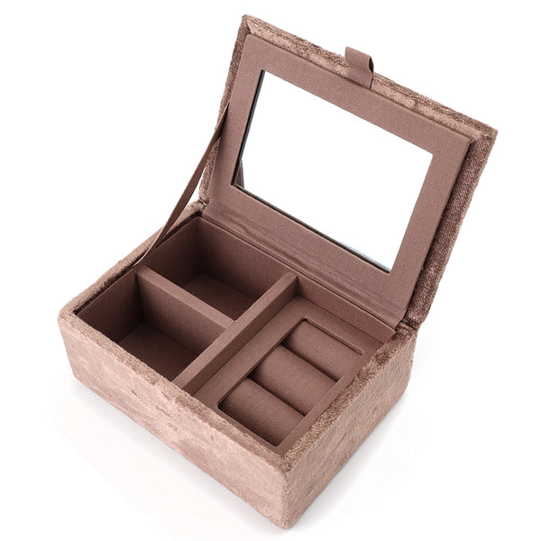 POM Cocoa Velvet Sunflowers Small Jewellery Box