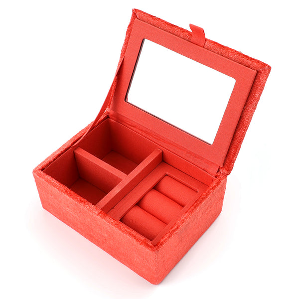 POM Coral Velvet Pansies Small Jewellery Box