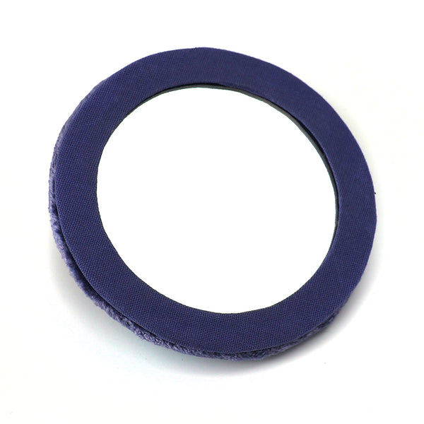 POM Violet Velvet Embroidered Flowers Compact Mirror
