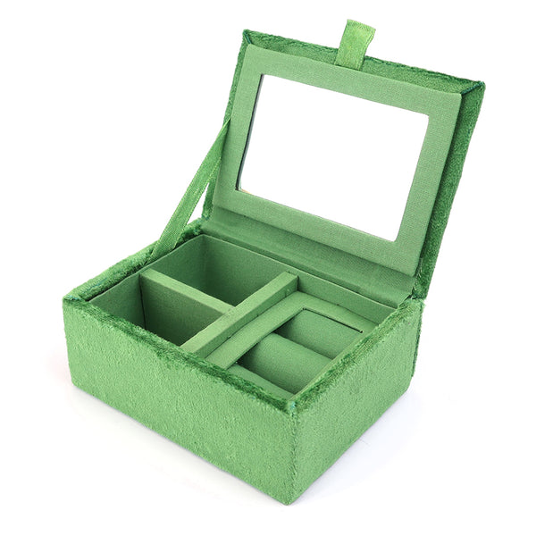 POM Green Velvet Cherries Small Jewellery Box