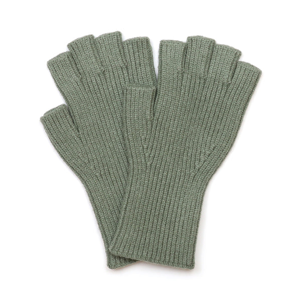 POM Peace Of Mind Yasmin recycled blend muted sage fingerless gloves
