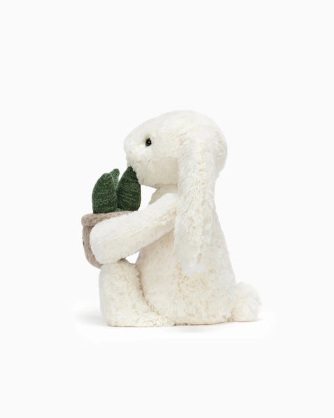 Jellycat Cream Bunny with Plant
