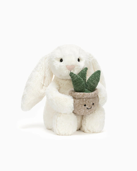 Jellycat Cream Bunny with Plant
