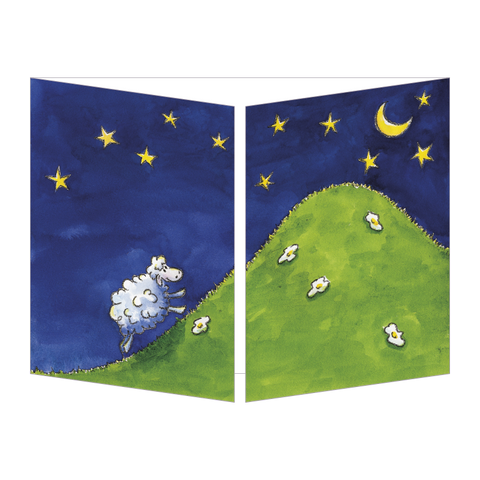 Sophie Turrel Folding Greetings Card - The Sheep in the Stars CT33
