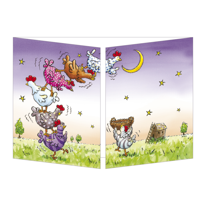 Sophie Turrel Folding Greetings Card - Reach for the Moon CT344
