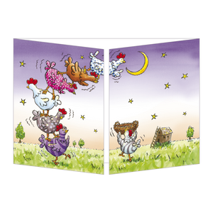 Sophie Turrel Folding Greetings Card - Reach for the Moon CT344