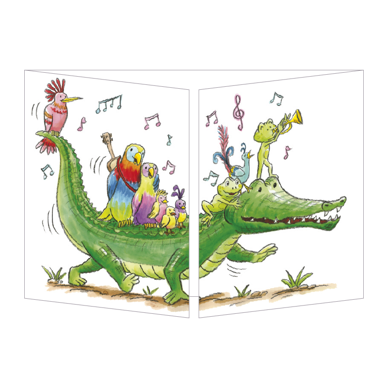 Sophie Turrel Folding Greetings Card - Spa CT349