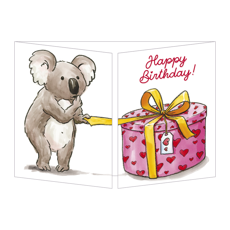 Sophie Turrel Folding Greetings Card - Surprise! CT353