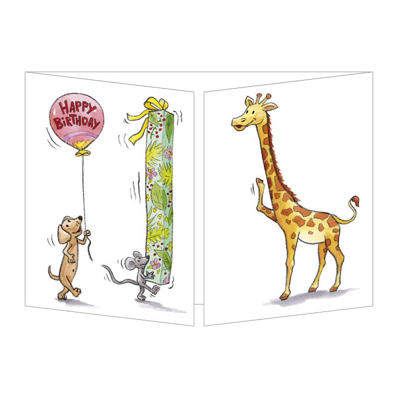Sophie Turrel Folding Greetings Card - A Gift to Match CT356